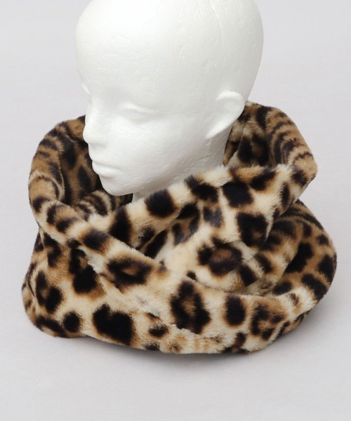 ソフトタッチ フェイクファー レオパード スヌード ヒョウ柄（ネック