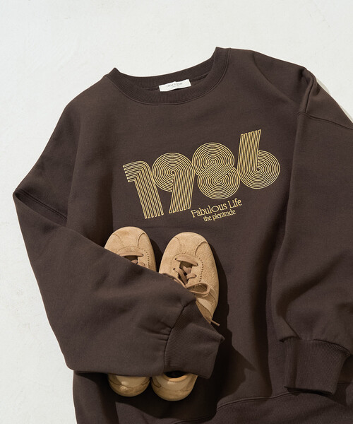 セール】限定展開 ぐるぐるナンバー ロゴ 刺繍 裏起毛 スウェット