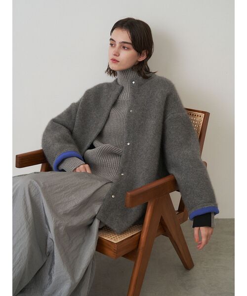 ELENDEEK（エレンディーク）の「CNラクーンミックスダブルカーディガン