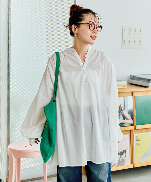 限定展開 インド ボリューム ボタン ブラウス（シャツ/ブラウス