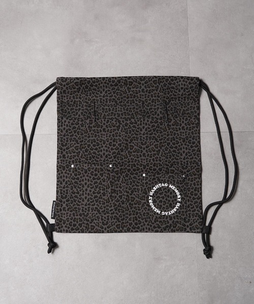 MEMORY】迷彩 レオパード 総柄 ナップサック / Camouflage Leopard
