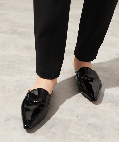 セール】NEBULONI E. （ネブローニ）Pink Ribbon Patent ミュール