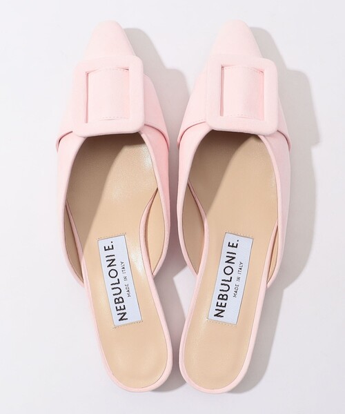 セール】NEBULONIE スエード バックルミュールサンダル（パンプス