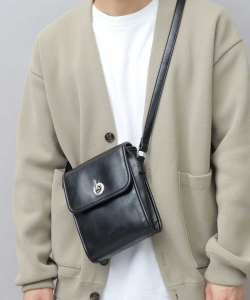 セール】スプリットレザー（牛床革） フラップ スクエアミニショルダー