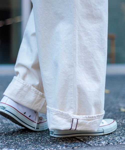 D.M.G / ディーエムジー] 11ozデニム ツータックシックレッグパンツ