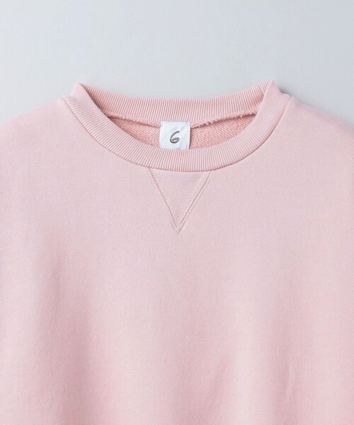 6（ロク）の「＜6(ROKU)＞コットンウラケ カラーステッチ クルーネック