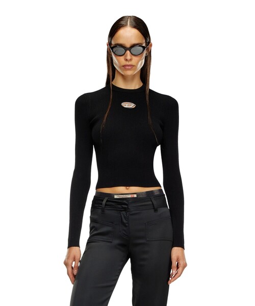 DIESEL（ディーゼル）の「レディース ニット デニム 切り替え ジップ