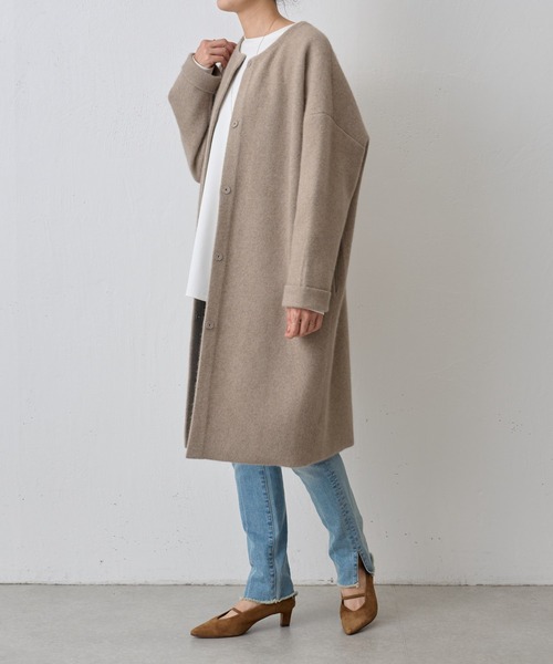 BEARDSLEY（ビアズリー）の「ニットコートロング（ノーカラーコート