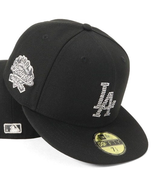 ニューエラキャップ LAロサンゼルスドジャースラインストーンロゴ