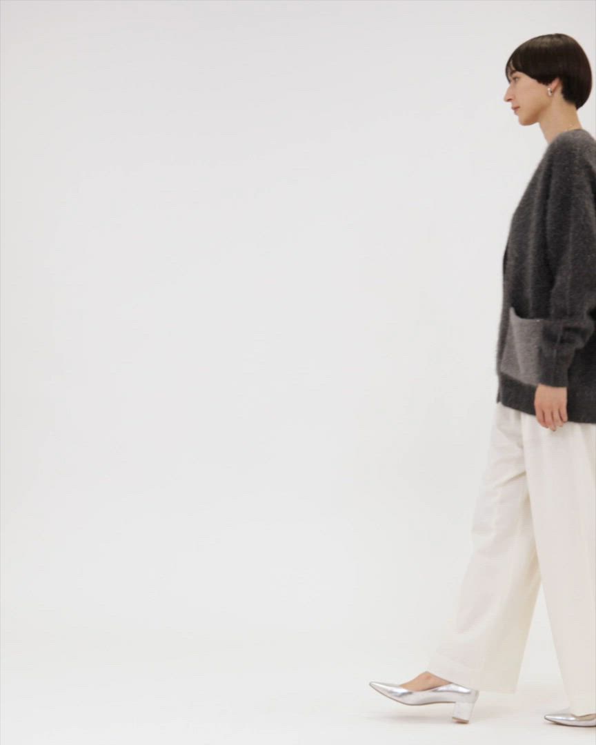 フォックスカシミヤ スパンコール ミドル カーディガン（カーディガン