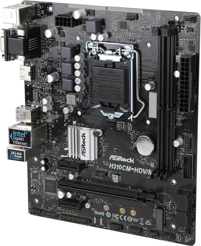 Used - Very Good: ASRock H310CM-HDV/M.2 LGA 1151 (300 Series