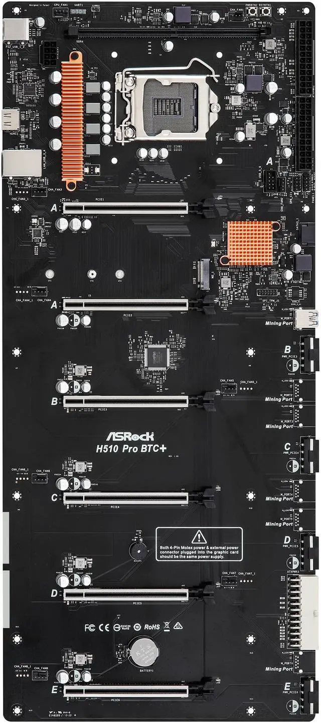 ASRock H510 PRO BTC+ LGA 1200 for Cryptocurrency Mining (BTC