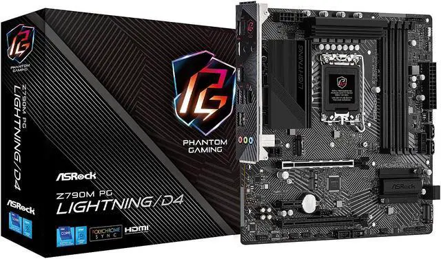 Open Box: ASRock Z790M PG LIGHTNING/D4 Intel LGA1700 (14th,13th