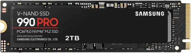 SAMSUNG 990 PRO 2TB SSD, PCIe Gen4 M.2 2280, Seq. Read Speeds Up