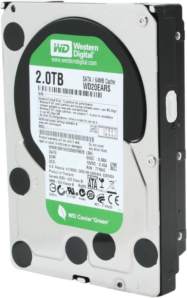 Western Digital WD Green 2TB 5400 RPM 3.5