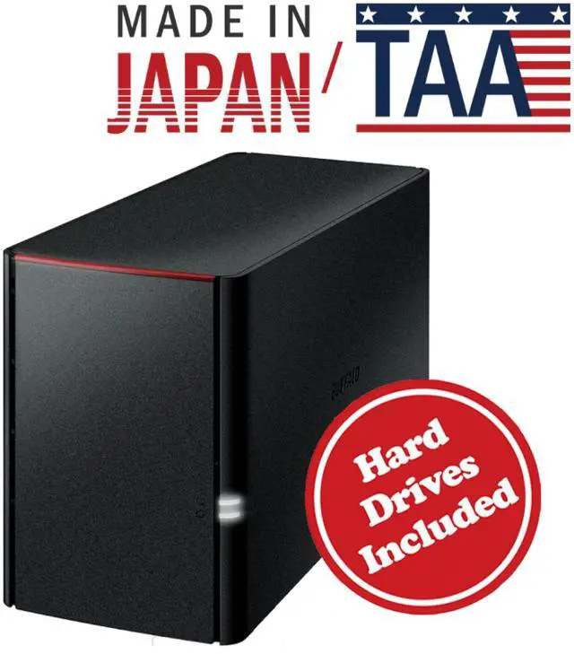 BUFFALO LinkStation SoHo 220 2-Bay Personal Cloud Office NAS 8TB