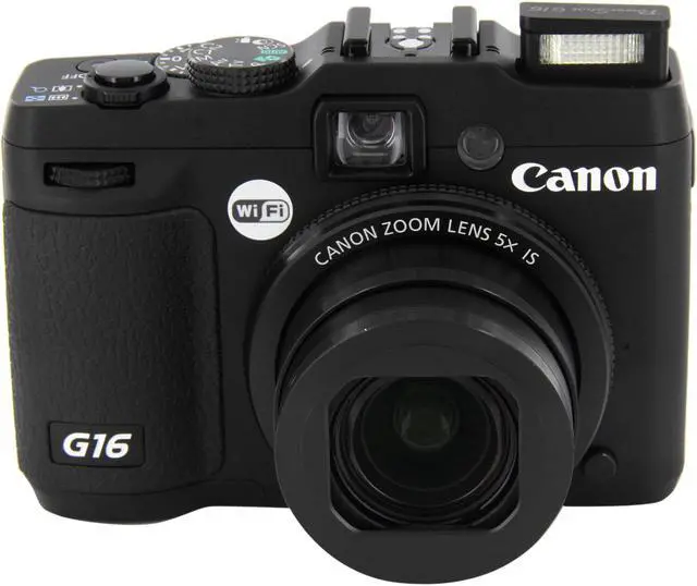 Canon PowerShot G16 Black Approx. 12.1 Megapixels 28mm Wide Angle
