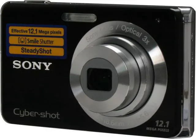 SONY Cyber-shot DSC-W190 Black 12.1 MP Digital Camera - Newegg.com