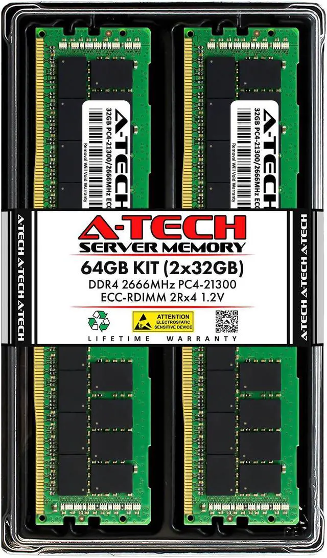 A-Tech 64GB Kit (2x32GB) RAM for Apple Mac Pro (2019, 8-Core, Rack