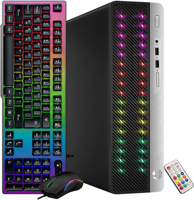 Refurbished: HP EliteDesk 800 G4 SFF High Performance RGB Desktop