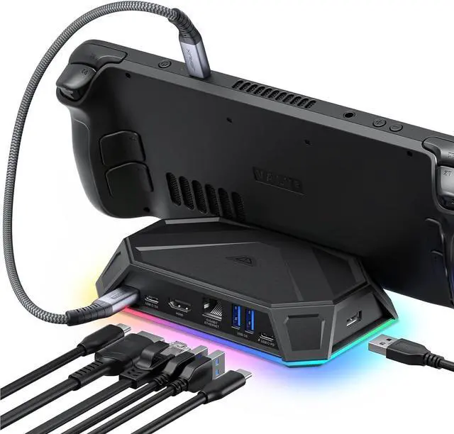 RGB Docking Station for Steam Deck (OLED)/ROG Ally/Legion Go, 8-in
