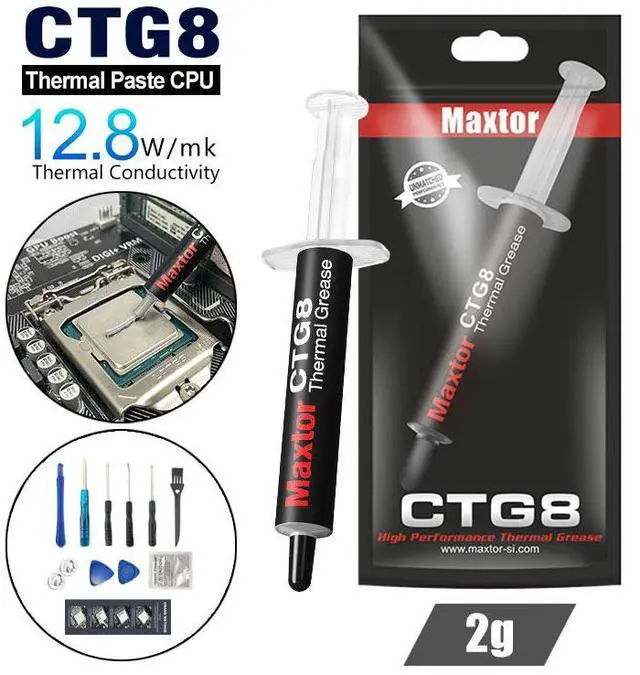 Maxtor Thermal CTG8 12.8W/mk thermal paste,Gaming grade CPU/GPU
