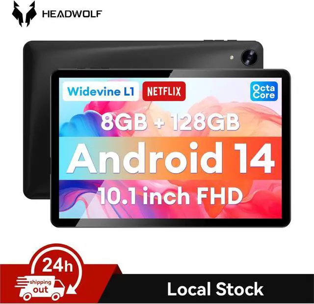 Headwolf 2024 New Arrival WPad5 10.1'' IPS Android 14 Tablet, T606