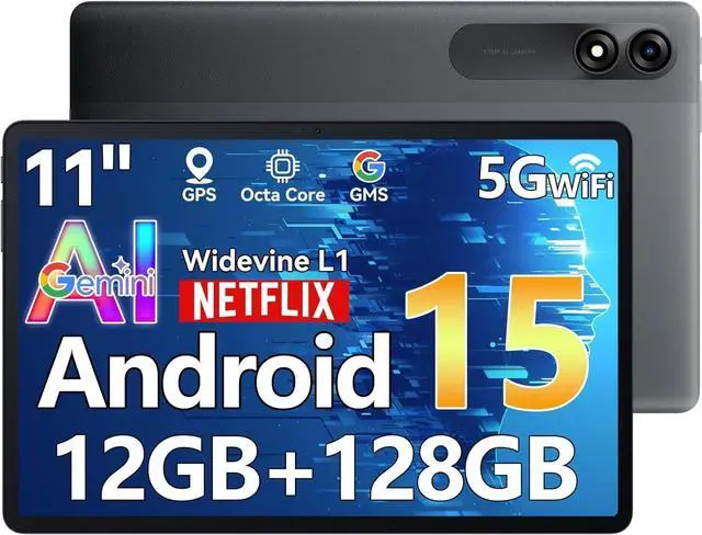 Blackview Android 15 Tablet 11 inch, Tab 90WiFi with 12GB+128GB