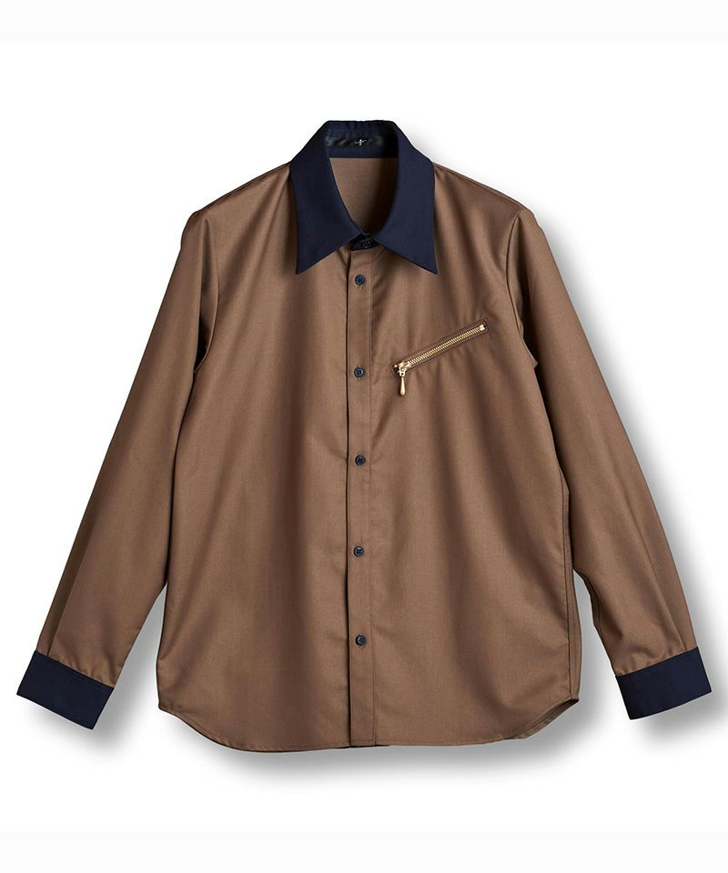 50%OFF【NO ID.(ノーアイディー)】ｸﾚﾘｯｸZIP-SH シャツ(855006-880S