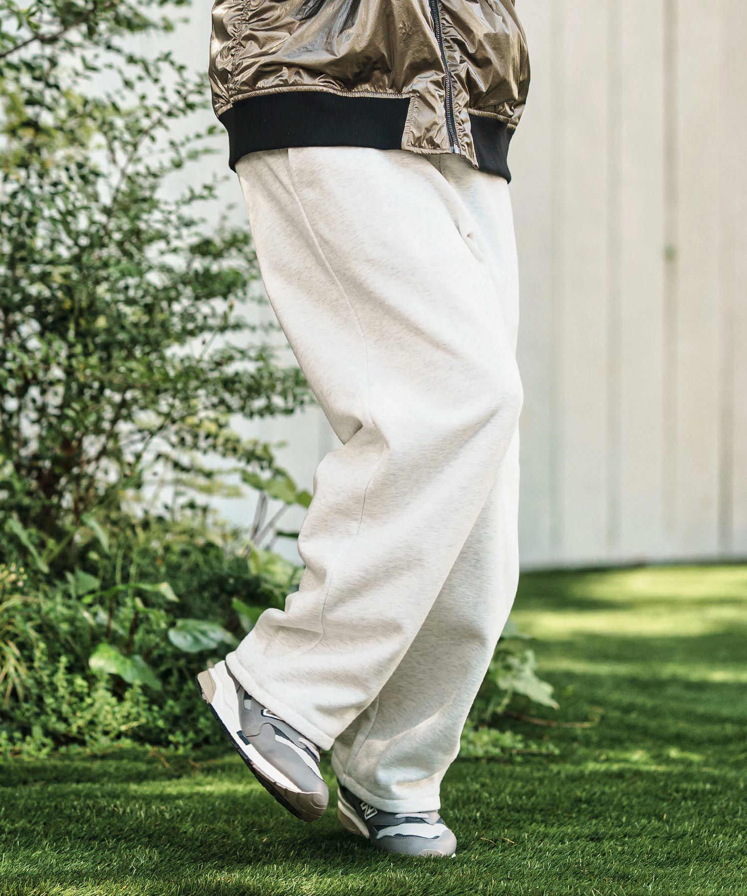 CAMBIO(カンビオ)】Lining Boa Sweat Wide Straight Pants ワイド