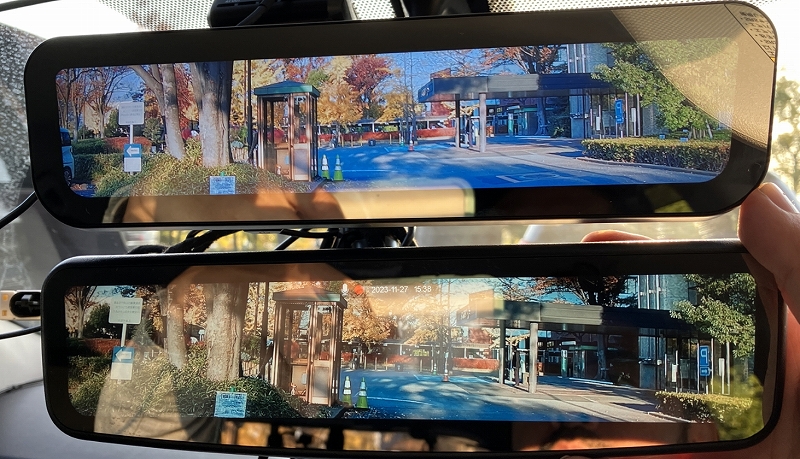 ドラレコ機能なしの純正なスマートミラー、デジタルミラー「LMR-001」