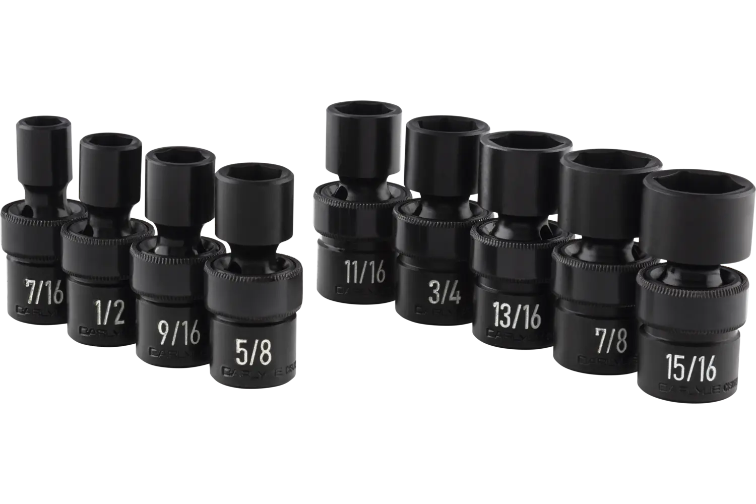 9-Piece 1/2 in. Drive Standard Depth Universal Swivel Impact