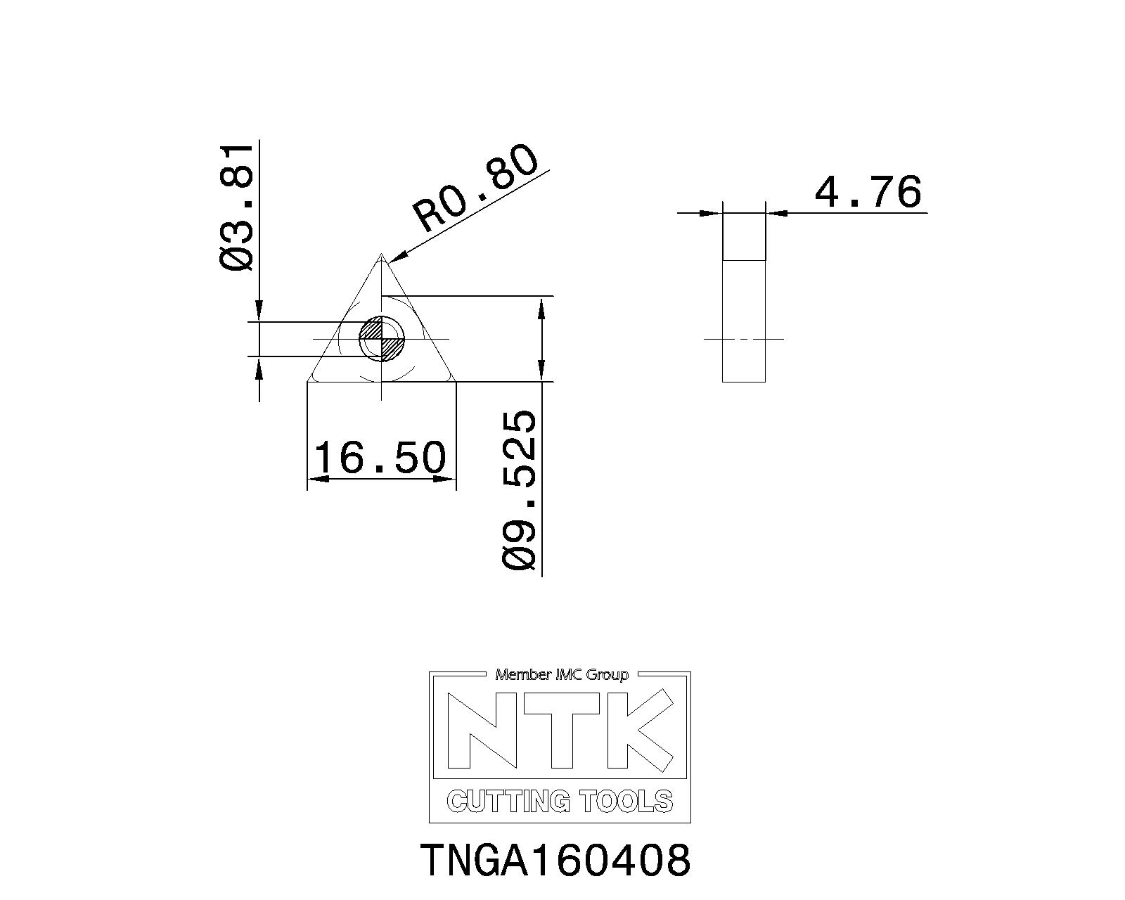 NTK Cutting Tools - Metal Working Tools - TNGA type insert