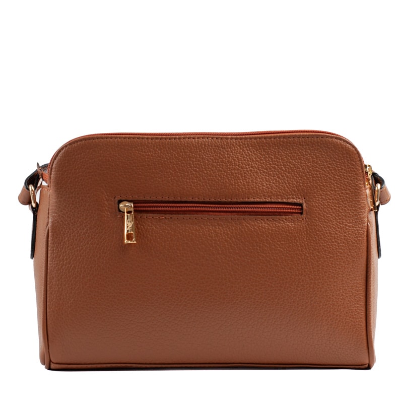 Bolsa Tiracolo Média de Couro Soft Cavezzale Caramelo 105059