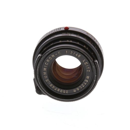 Leica 40mm f/2 Summicron-C Wetzlar M-Mount Lens, Germany, Black