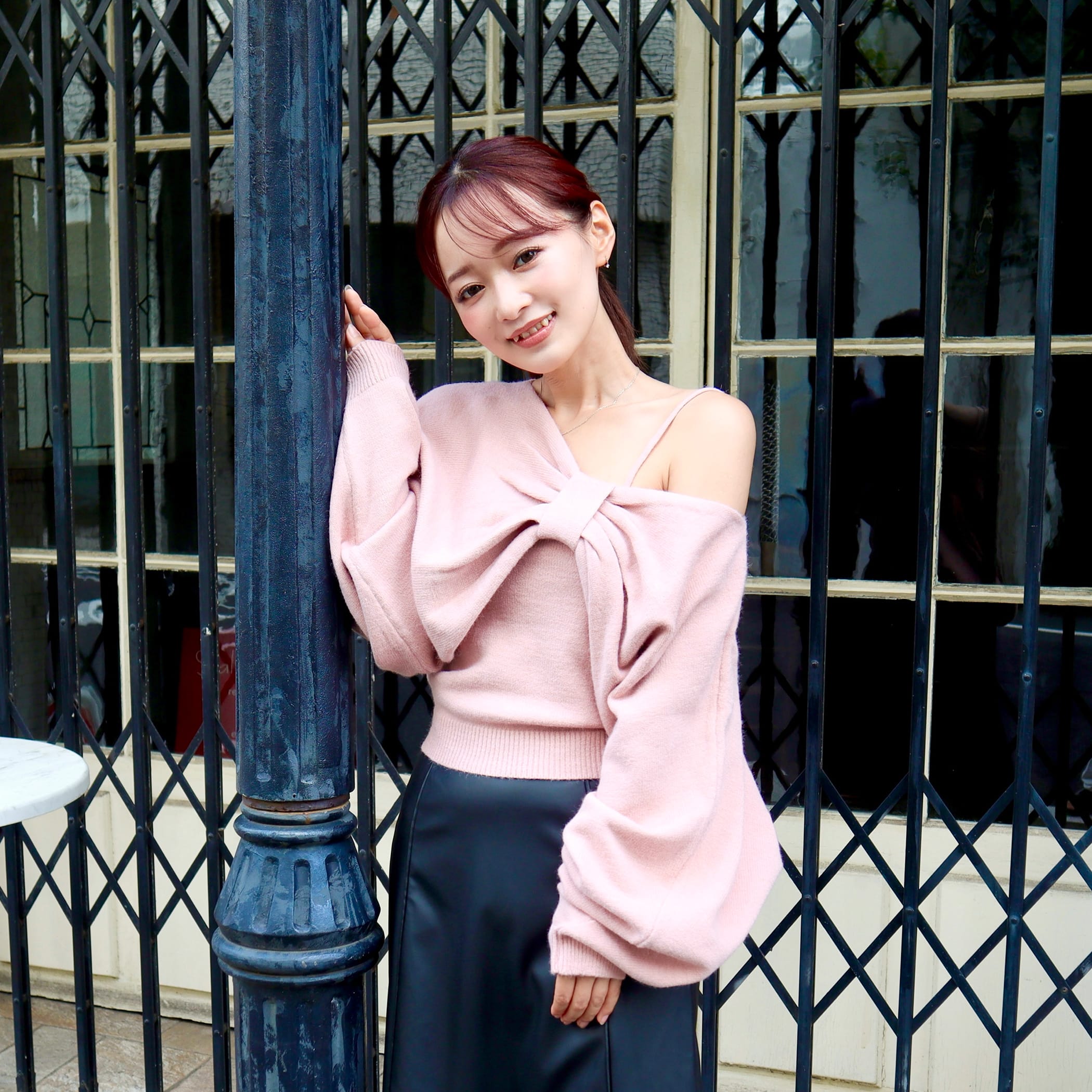 リボンボレロxキャミソールSET｜ニット｜CECIL McBEE(セシルマクビー