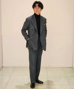 BEAMS F（ビームスF）HANDMADE ウール グレーフランネル ダブル