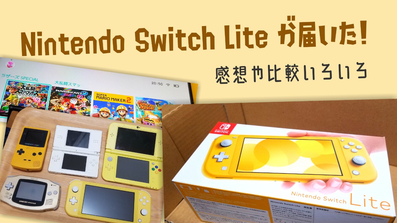 Nintendo Switch Liteが届いた！触ってみた感想や比較いろいろ [感想