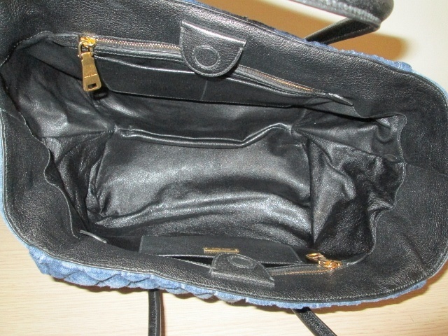 miumiuデニムトートバッグ☆バイカー☆ブルー×黒 (MiuMiu/トートバッグ