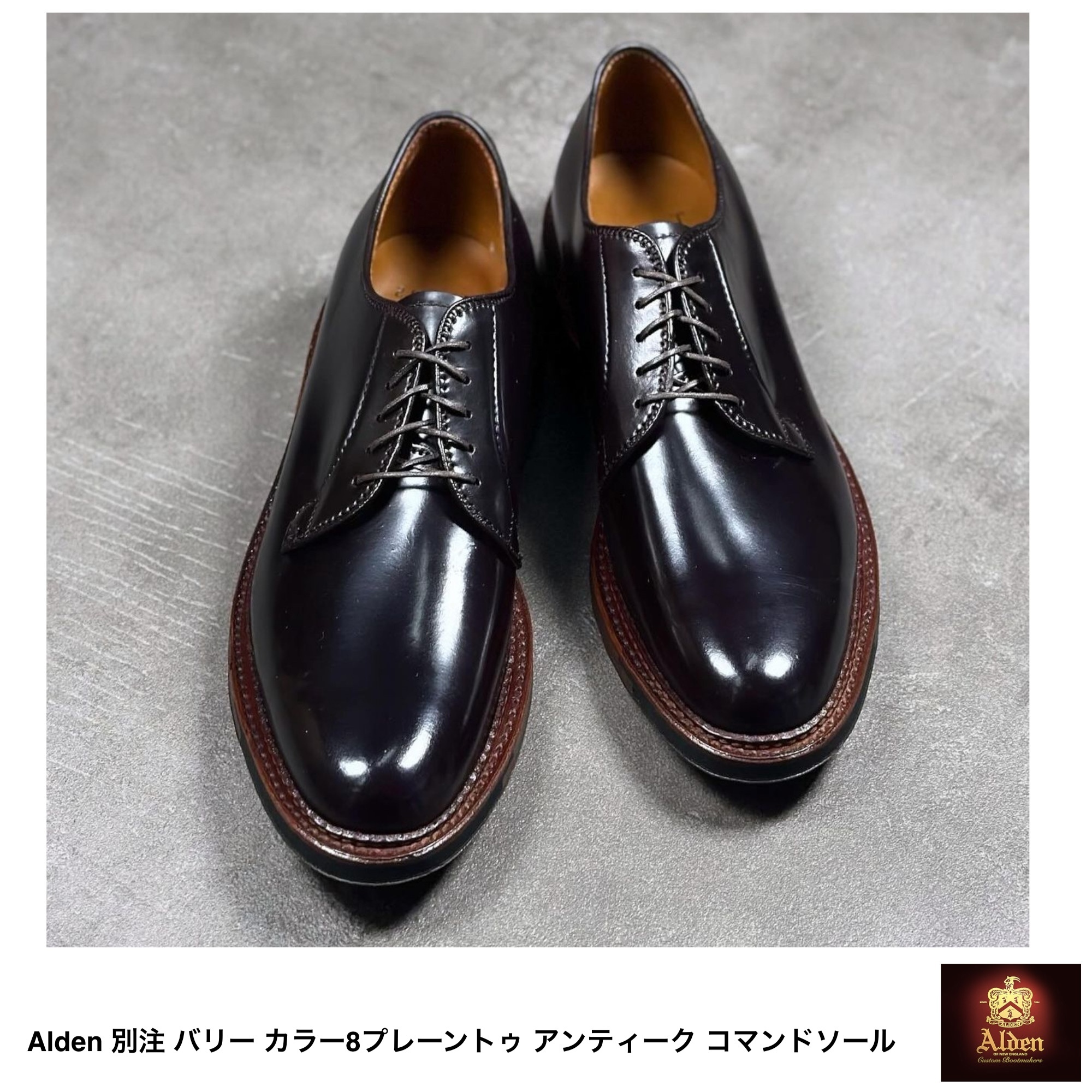 Alden] 990AC Color 8 アンティーク コマンド プレーントゥ (ALDEN
