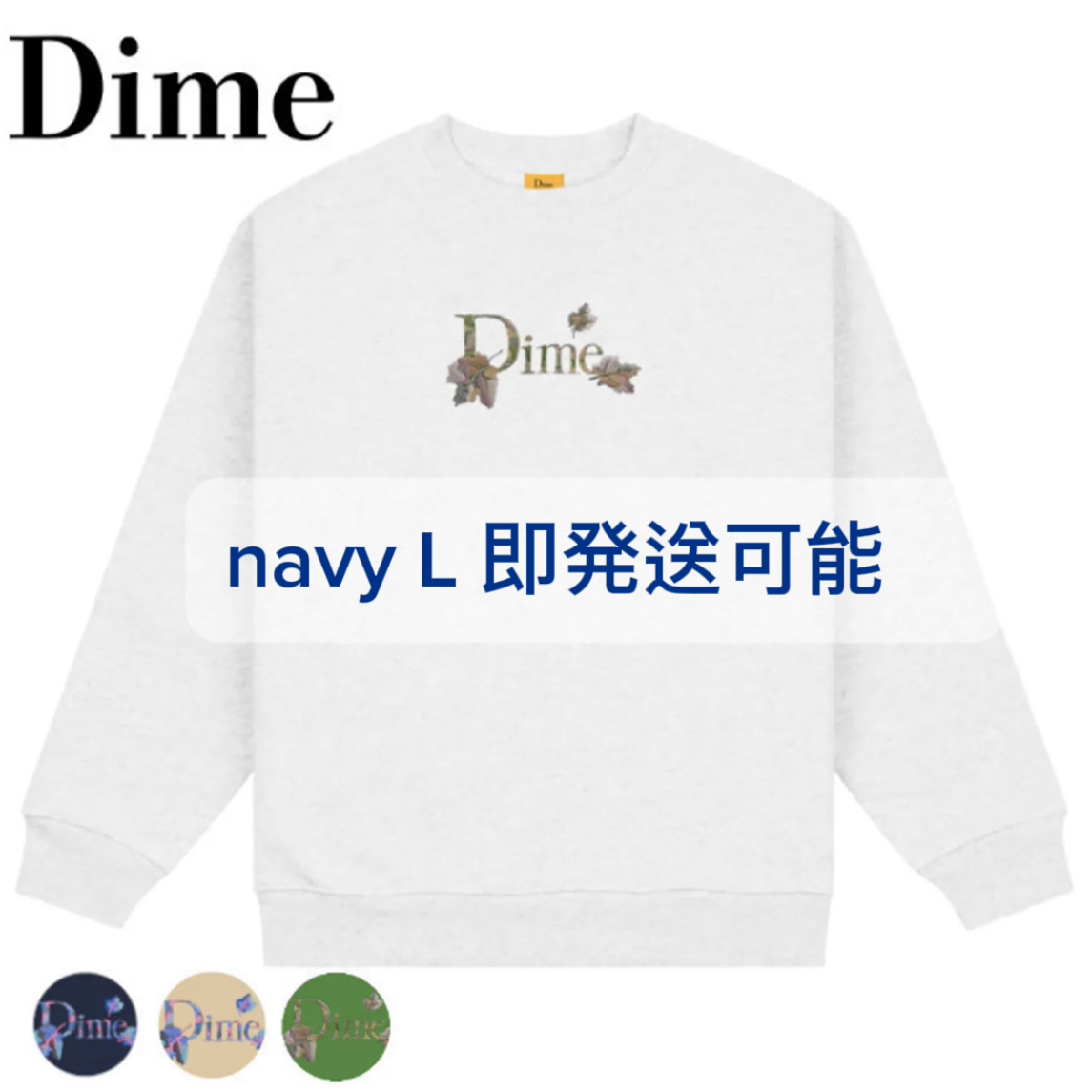 大人ストリート】Dime Montreal Leaf Logo Sweat Shirt (Dime