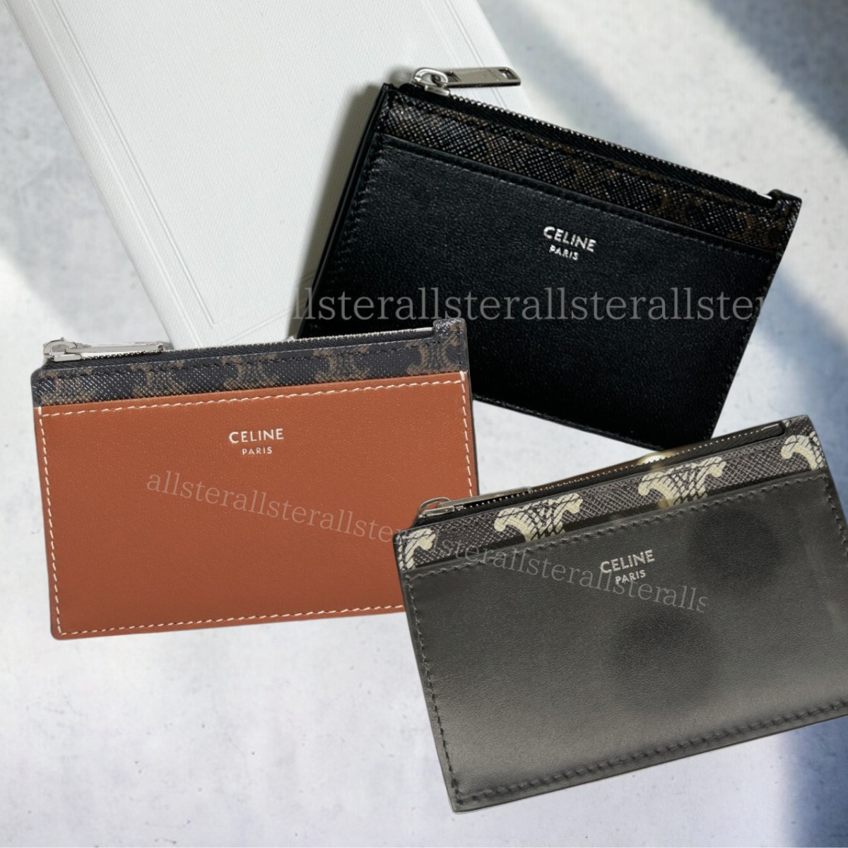 CELINE】トリオンフキャンバス ジップ付きカードホルダー (CELINE