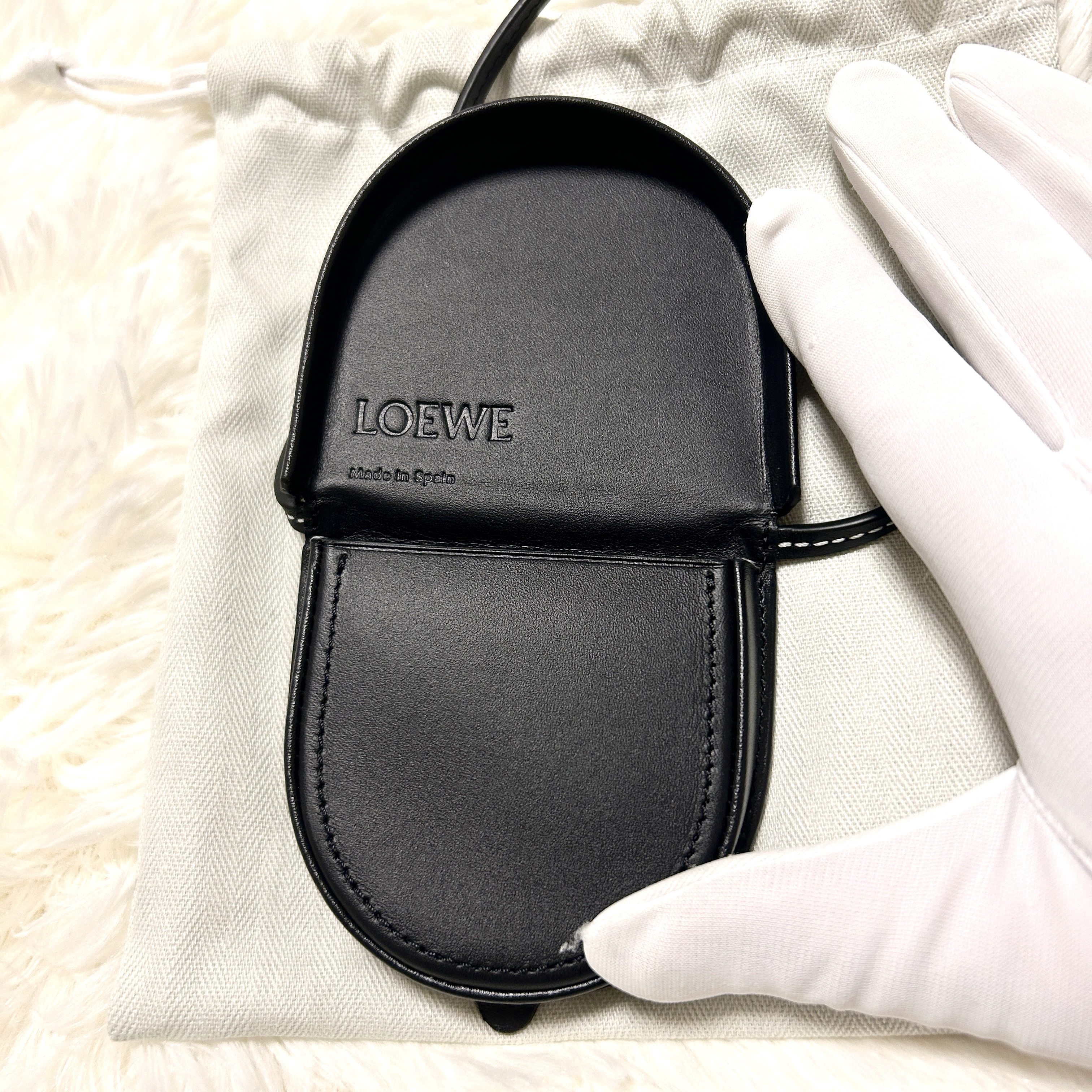 LOEWE ロエベ ヒールポーチミニ ストラップ付コインケース (LOEWE