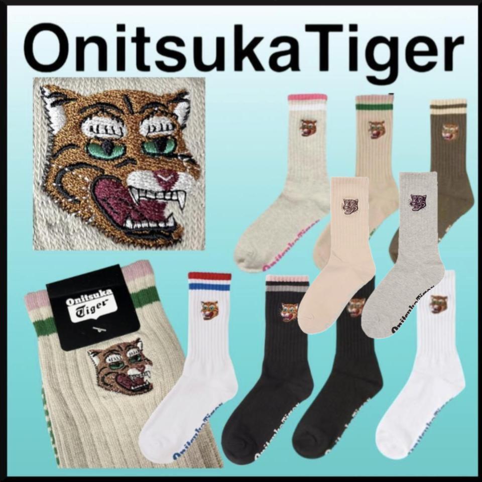 ギフトに最適☆onitsuka tiger MIDDLE SOCKS☆靴下 虎モチーフ