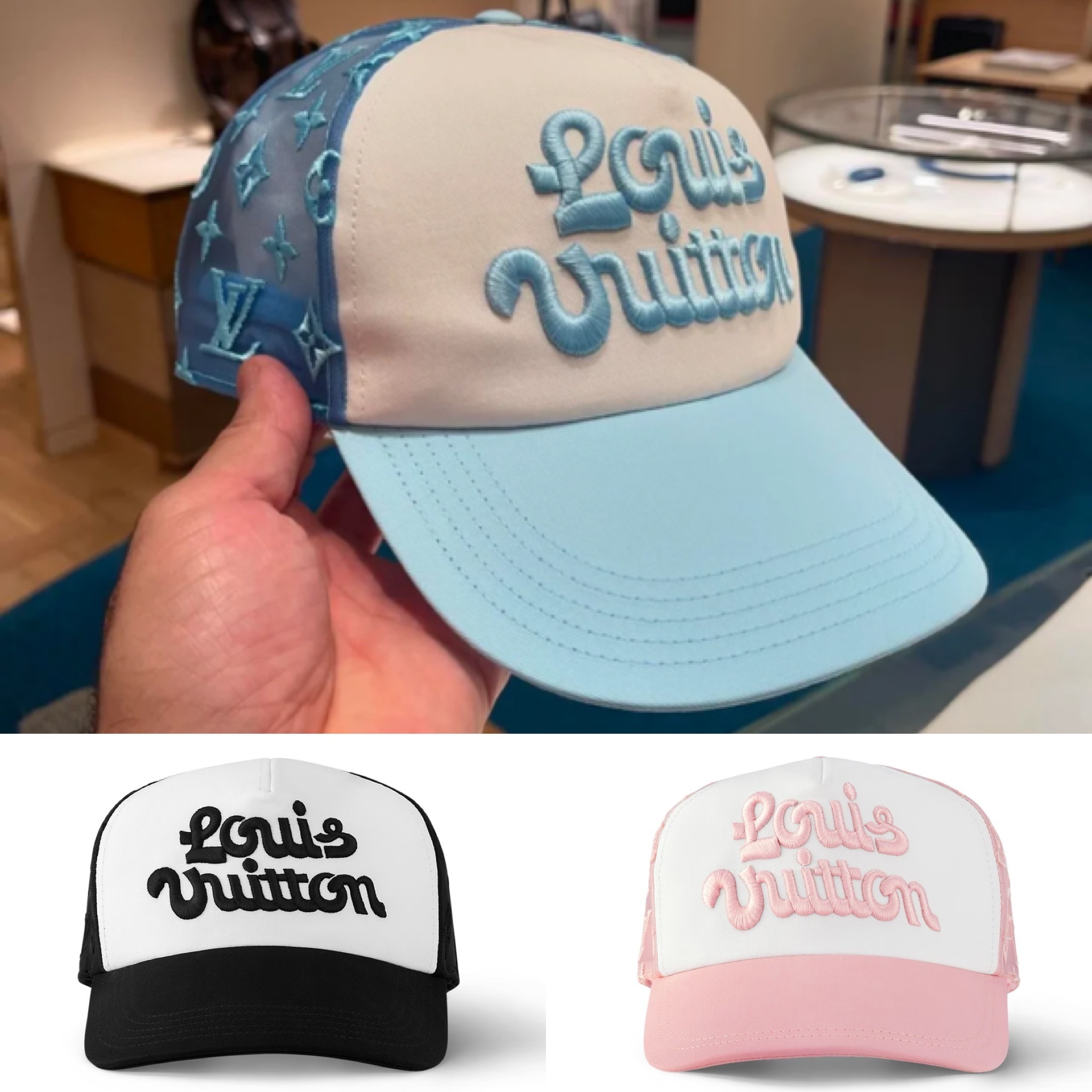 夏のマストアイテム！】ルイヴィトン キャップ メッシュ 帽子 (Louis