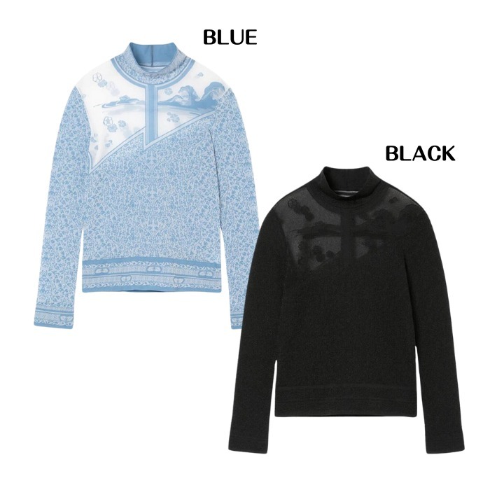 マメクロゴウチ】ランドスケープ シアー ハイネック トップ (Mame