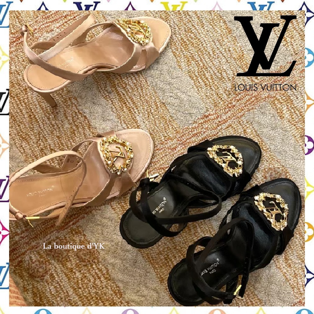 ☆上品スタイルに格上げ♪【ルイヴィトン】ヒール サンダル☆ (Louis