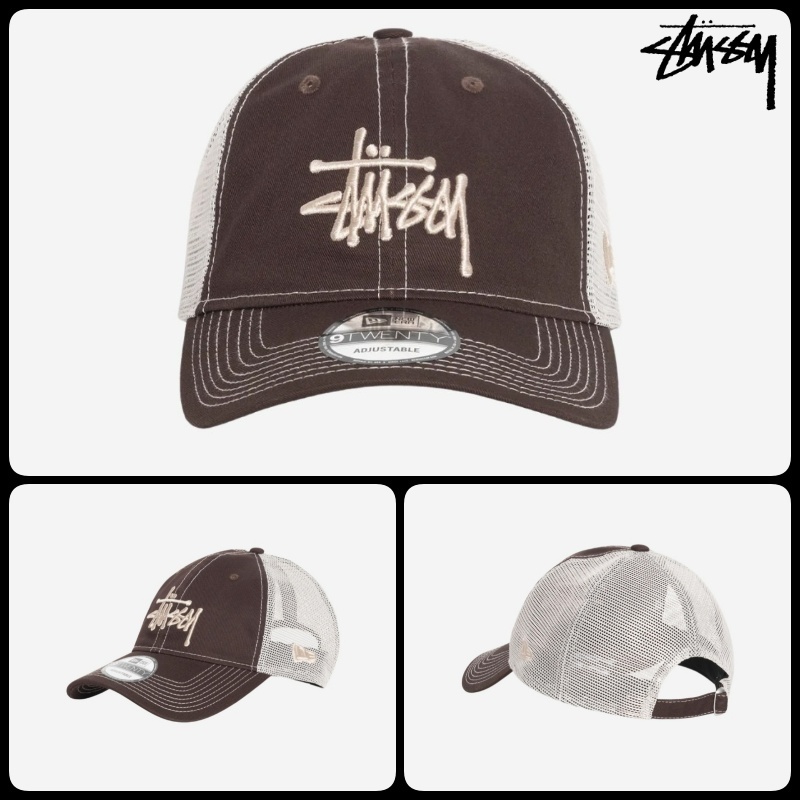 ステューシー】Stussy New Era 9twenty Basic Trucker Brown (STUSSY