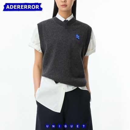 ネイビー（紺）系 韓国 ADERERROR(アーダーエラー) ニット・セーター