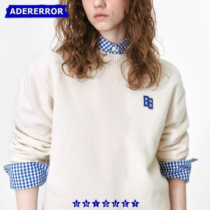 ネイビー（紺）系 韓国 ADERERROR(アーダーエラー) ニット・セーター